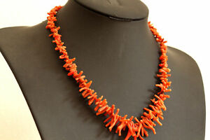 Antique Coral Branches Necklace, Natural Coral Beads “19
