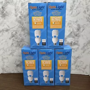 Group of 5 Energy Saving 32W/125W Equiv. OptoLight Spiral Light Bulbs New in Box - Picture 1 of 3