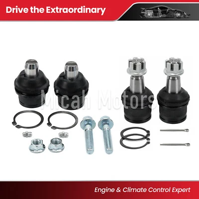 4 Front Ball Joints Fit Ford E150 E250 E350 E450 Econoline Super Duty Club Wagon Foto 1 de 4