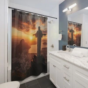 Rio de Janeiro, Brazil Shower Curtain - Decor Bathroom Home Decor Gift - Picture 1 of 3