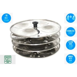 100% STAINLESS STEEL IDLI COOKER STAND RACK IDLI STAND 16 IDLI MAKER - Picture 1 of 13
