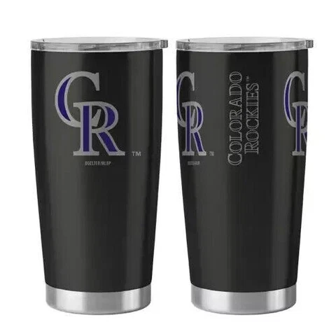 Colorado Rockies 20oz Stainless Steel Travel Tumbler MLB Mug Glass Cup Cover