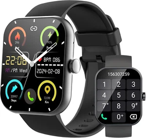 Smartwatch Herren Damen mit Telefonfunktion Armbanduhr für iPhone Samsung Huawei - Bild 1 von 7