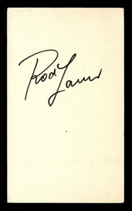 ROD LAVER SIGNED 3X5 INDEX CARD - AUTRALIAN TENNIS PLAYER - HALL OF FAMER - Picture 1 of 2