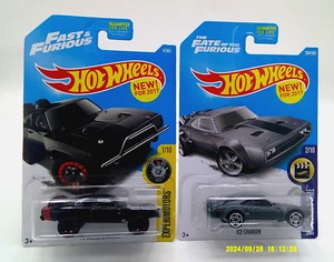 2 Hot Wheels 2017 Fast & Furious - '70 DODGE CHARGER & ICE CHARGER - Picture 1 of 18