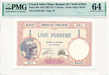 Banque de I'Indo-Chine French Indo-China  1 Piastre ND((1927-31)  PMG  64