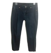 Genetic Denim The Kyle Womens Skinny Jeans Size 28 Dark Wash Crop Ankle Zipper 