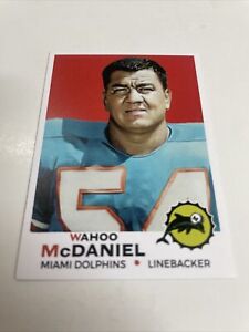 1969 Football Wahoo McDaniel Custom Card Miami Dolphins A-490