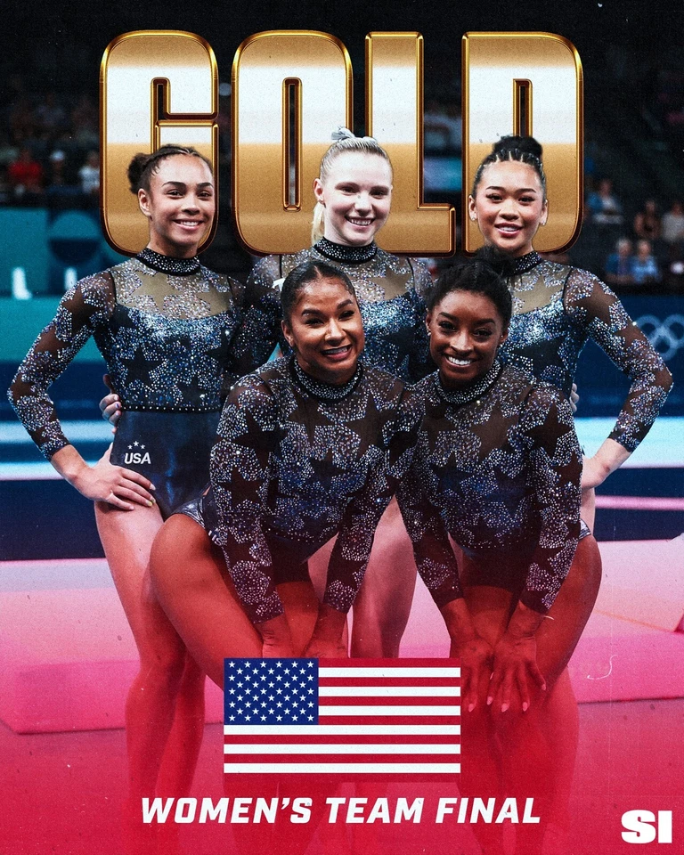 Paris 2024 Olympics Women's Team Final Gold Placement 8x10 Photo - Image 1 of 1