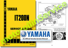 Yamaha IT200N Manual Workshop IT200 Service Shop FACTORY 1984 1985 1986