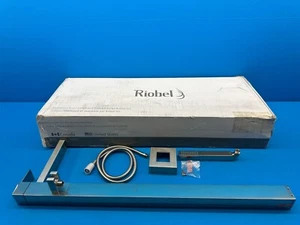 Riobel TUS39BN Kubik Brushed Nickel Single Hole Floor Mount Tub Filler Trim Kit - Picture 1 of 18