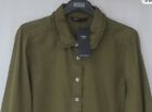 M&S Moss Olive Green Tencel Soft Touch Blouse Shirt 14 BNWT