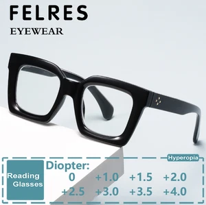 Women Square Frame Anti Blue Light Reading Glasses Clear Lens Presbyopic Readers - Picture 1 of 20