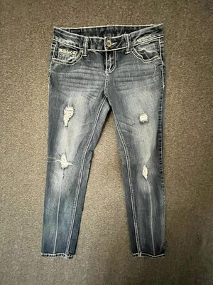 Red Camel Women's Size 9 Juniors Distressed Low Rise Stretch Jeans - Image 1 of 4