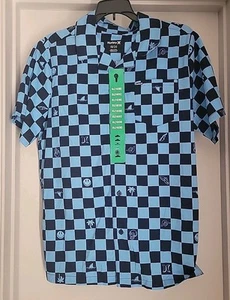 New Hurley Youth Button Down Shirt Size XL (18-20) Blue - Picture 1 of 9