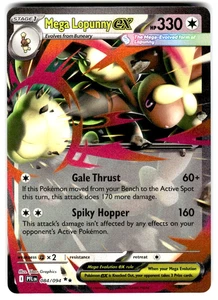 Pokemon 2025 ME02: Carta Fiamme Fantastiche #84 Mega Lopunny ex Doppia Rara - Foto 1 di 4