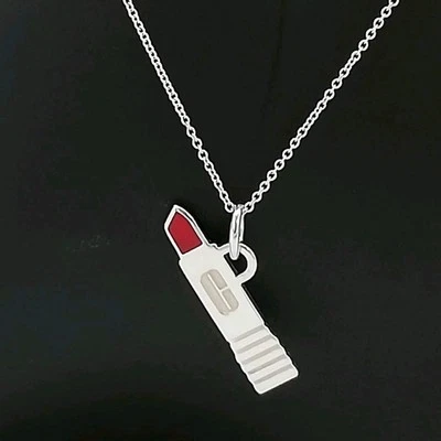 Collar colgante vintage de plata de ley 925 con esmalte Tiffany & CO Listik  Foto 1 de 4