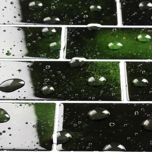 Peel and Stick Backsplash Emerald Green Subway Tile Stickers 4-Tiles 12x12 - Picture 1 of 7