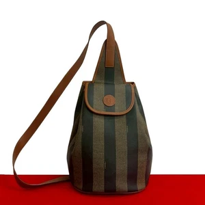 FENDI Pecan Pattern body bag leather PVC Brown 66593 - Picture 1 of 10