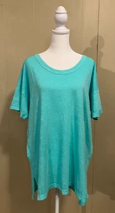 Anthropologie Pilcro Top Tunic Tee Turquoise Blue Medium M NWT! - Picture 1 of 8