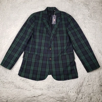 NUEVO Blazer Vineyard Vine Para Hombre 42R Tartán Cuadros Reloj Negro Preppy Dinero Antiguo Foto 1 de 4