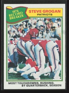 1977 Topps #451 Steve Grogan 1976 Record Breaker New England Patriots EX - Picture 1 of 2