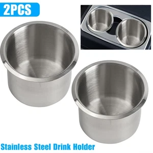 Universal Stainless Steel Cup Drink Holders For Car Truck Marine Boat Camper RV - Picture 1 of 7