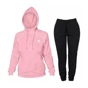 Diadora tracksuit Tuta Zip Intera Cappuccio Donna Ragazza Rosa - Imagen 1 de 7
