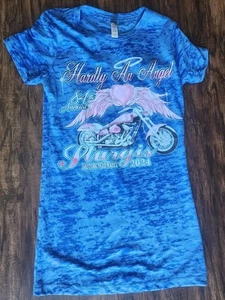 Sturgis Motorrad Rallye 2024 Damen kleine 84. kaum ein Engel blau Harley - Bild 1 von 5