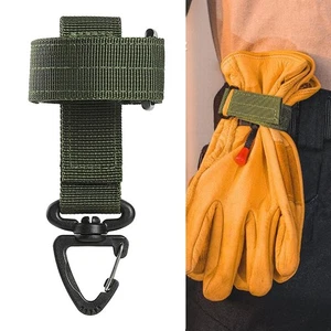Nylon Webbing Gloves Rope Holder Storage Buckle Gloves Hook Fixed Pocket Belt - Picture 1 of 12