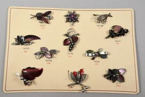 N50E40- Modeschmuck Musterschmuck auf Karton Alfred Scholze Neugablonz - Bild 1 von 12