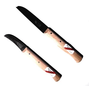 Windmühlenmesser Gemüsemesser Holzgriff in Schutzhülle Cabon/Rostfrei nach Wahl - Bild 1 von 6