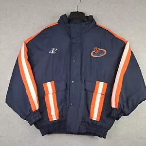 Abrigo chaqueta acolchada XL atlética con logotipo de los Chicago Bears de colección con capucha en el cuello - Imagen 1 de 12
