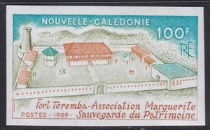 New Caledonia Sc622 Architecture, Fort Teremba, Imperf - Picture 1 of 1