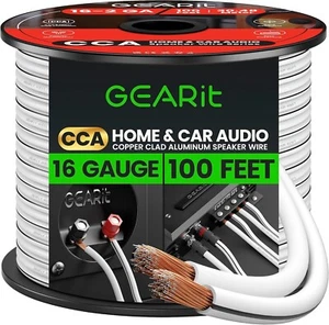 Cable de cable de altavoz de sonido de música automático calibre 16 serie Pro de 100 pies 16 AWG Wire - Imagen 1 de 8