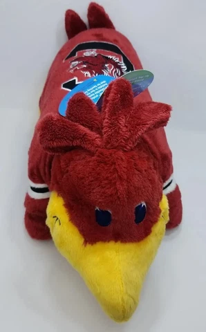 NWT University Of South Carolina Gamecocks Pillow Pets Plush Maroon Bird NEW! Cover