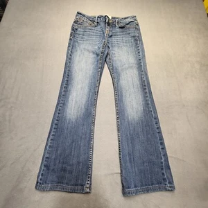 Banana Republic Jeans Womens Size 25 Blue Boot Cut Stretch Denim Distressed - Picture 1 of 12