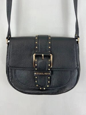 Bolso Bandolera Michael Kors Lillian Negro Cuero Guijarro Tachonado Nuevo con Etiquetas Foto 1 de 4