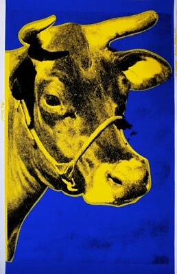 NEW Andy Warhol, Cow, Wall Art, Print, Poster or Canvas FREE SHIPPING - Image 1 of 4