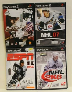 4 Hockey PS2 Video Game lot NHL 07 Gretzky 2005 ESPN 2K5 2K6 - Picture 1 of 6