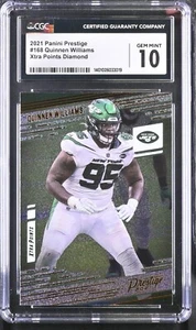 Quinnen Williams #168 CGC 10 Panini Prestige Xtra Points Diamond Gem NY Jets - Picture 1 of 2
