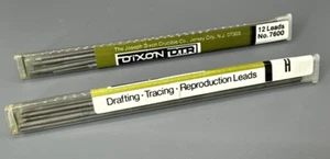Dixon DTR Disegno Tracciamento, Riproduzione Piombi (24 Totali) n. 7600 "H" USA NOS - Foto 1 di 5