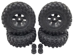 NEW NHX RC Mini 1" Mud Crusher Crawler Tires with Plastic Rim (4) for SCX24 / - Picture 1 of 5