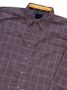 Sean John Hemd mit Knopfleiste Größe 2XL Langarm braun kariert - Bild 1 von 4