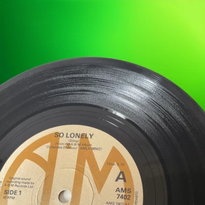 The Police - So Lonely 7" Vinyl 1978 VG+ Punk New Wave A&M AMS7402 UK Pic Sleeve - Image 1 of 4