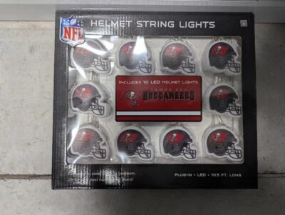 Светодиодные гирлянды для шлема NFL Tampa Bay Buccaneers. Струна длиной 11 футов, 10 ламп - Изображение 1 из 2