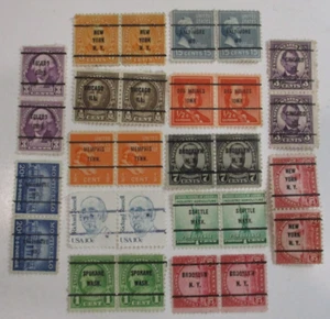 PRECANCEL (14) DIFFERENT "PRECANCEL PAIRS" PSS#MIXED See Pic - Picture 1 of 1