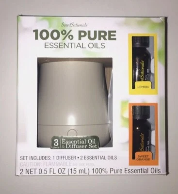 Scentsationals Essential Oil Diffuser Set With Lemon & Sweet Orange Oil - Image 1 of 4