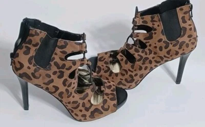 Jennifer Lopez Paulina Animal Print Mujer Tacones Altos con Cremallera Talla 7.5  Foto 1 de 4