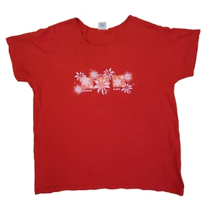 Vintage Crazy Shirts Peace & Hope Holiday Damen Tee TShirt rot XLarge 32439 - Bild 1 von 13